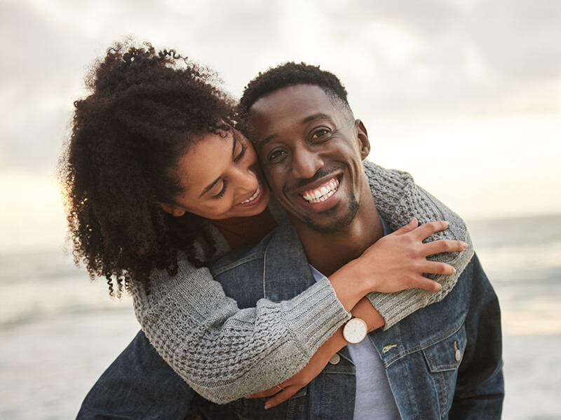 Happy couple showing love and happiness